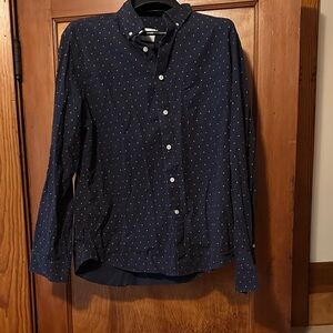Men's Navy Polka Dot Shirt